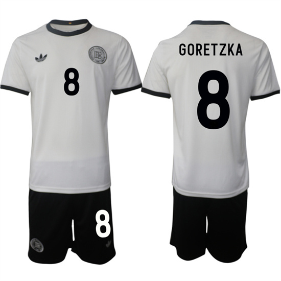 Germany #8 GORETZKA 2025-26 home White Adidas Soccer Suit jerseys
