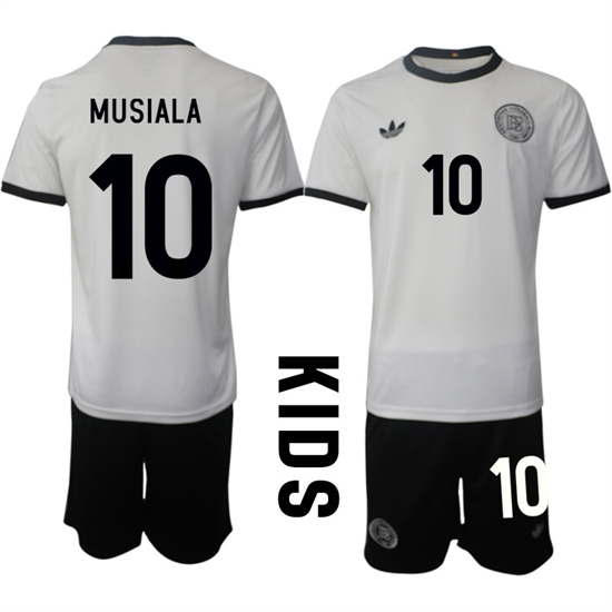 Youth Germany #10 MUSIALA 2025-26 home White Adidas Soccer Kids Suit jerseys