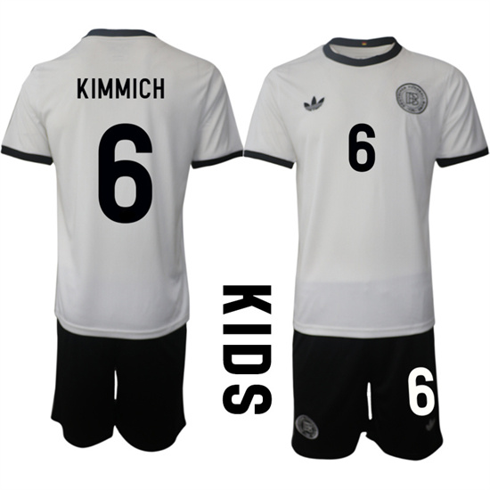 Youth Germany #6 KIMMICH 2025-26 home White Adidas Soccer Kids Suit jerseys