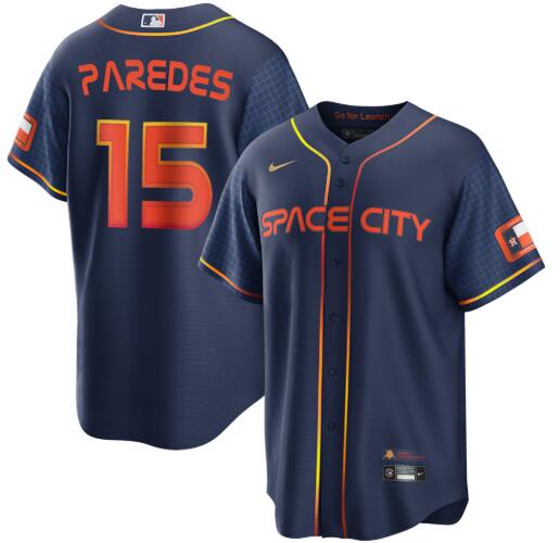Men's Isaac Paredes #15 Houston Astros City Connect Navy Nike Jersey