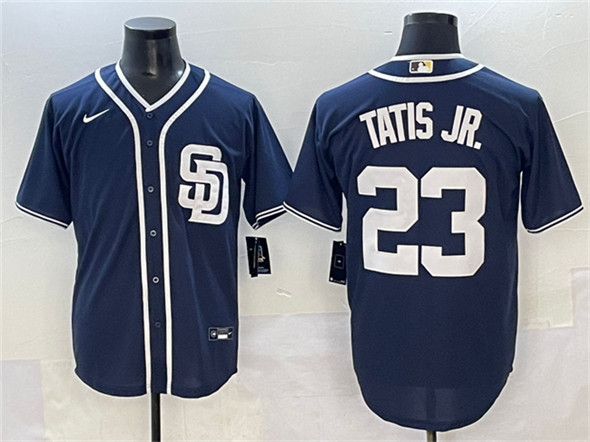 Men's San Diego Padres #23 Fernando Tatis Jr. Navy Cool Base Stitched Baseball Jersey