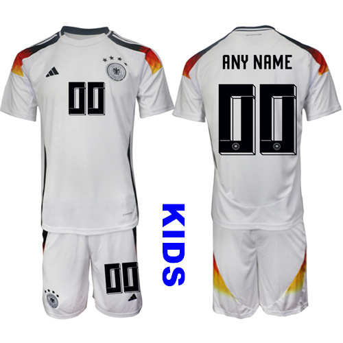Youth Germany Custom Any Name And number 2024-25 Home White Kids Soccer Suit Jersey