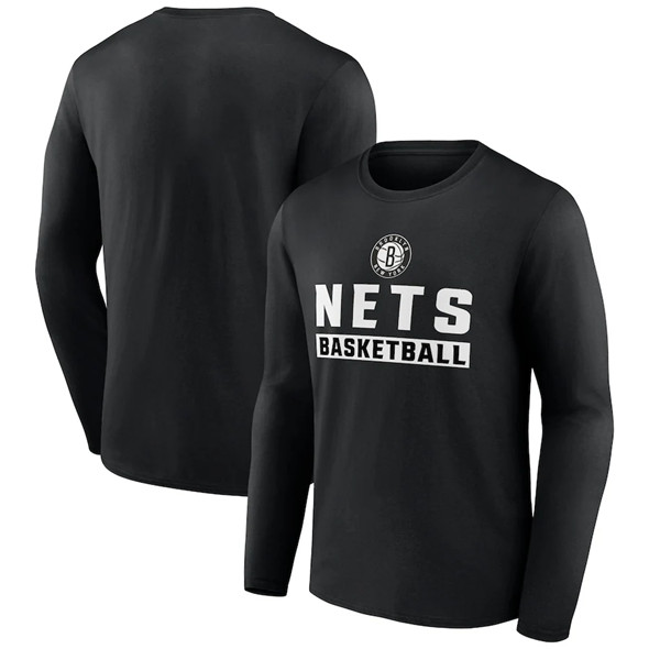 Men's Brooklyn Nets Black Let's Go Long Sleeve T-Shirt