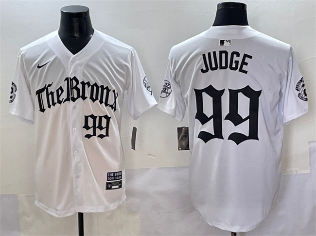 Men's New York Yankees #99 Aaron Judge White 'Gothic Legacy Edition' Vapor Premier Limited Stitched Baseball Jersey