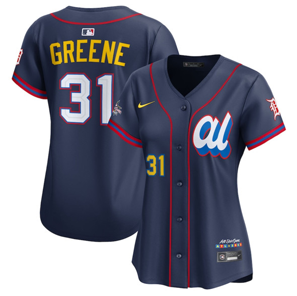 Women's American League #31 Riley Greene Navy 2025 All-Star Edition Limited Stitched Baseball Jersey(Run Small)