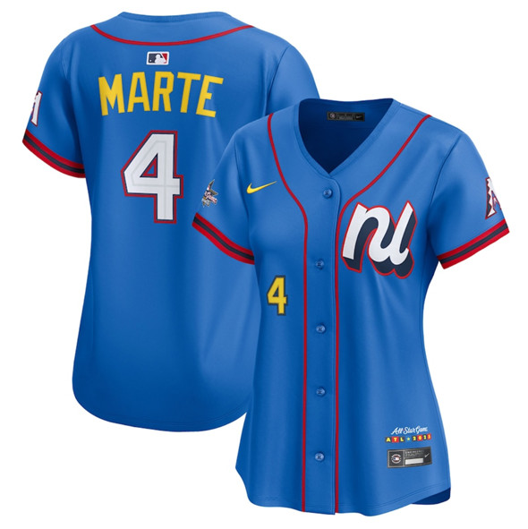 Women's National League #4 Ketel Marte Blue 2025 All-Star Edition Limited Stitched Baseball Jersey(Run Small)