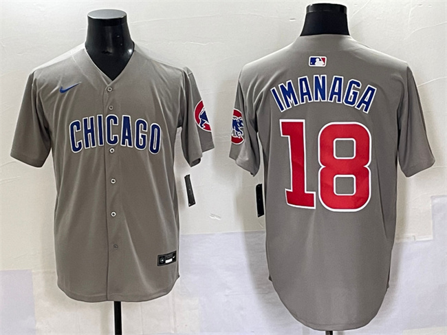 Men's Chicago Cubs #18 Shōta Imanaga Gray Limited Stitched Baseball Jersey