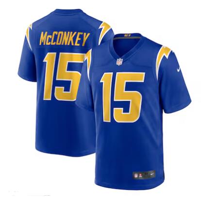 Men's Nike Ladd McConkey #15 Royal Los Angeles Chargers Alternate Game Jersey