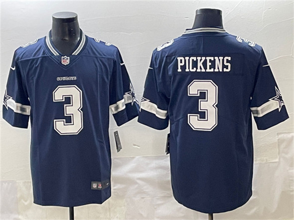 Men's Dallas Cowboys #3 George pickens Navy 2025 Vapor Untouchable Limited Football Stitched Jersey