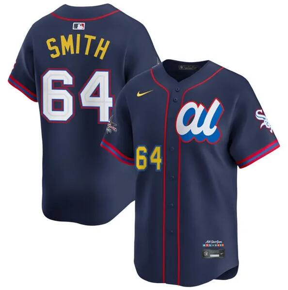Men's American League #64 Shane Smith Navy 2025 All-Star Edition Limited Stitched Baseball Jersey