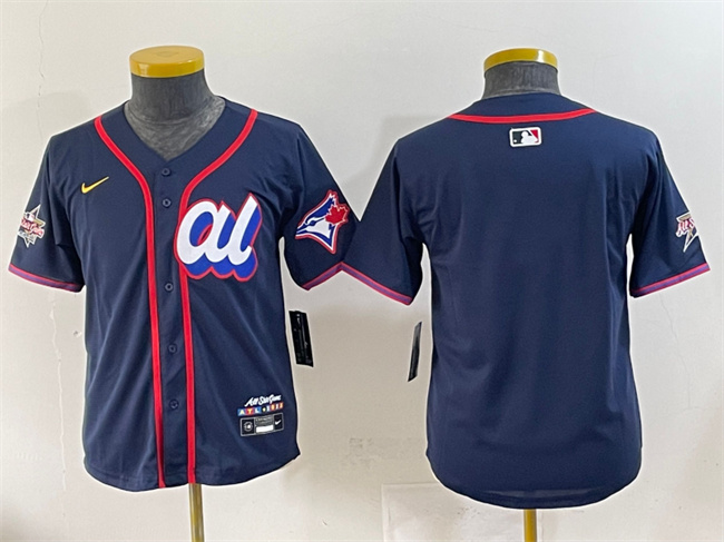 Women's American League Toronto Blue Jays Blank Navy 2025 All-Star Edition Limited Stitched Baseball Jersey(Run Small)