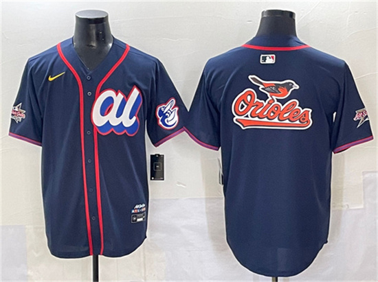 Men's American League Baltimore Orioles Team Big Logo Navy 2025 All-Star Edition Limited Stitched Baseball Jersey
