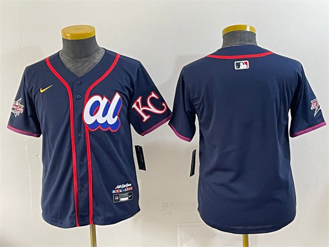 Youth American League Kansas City Royals Blank Navy 2025 All-Star Edition Limited Stitched Baseball Jersey