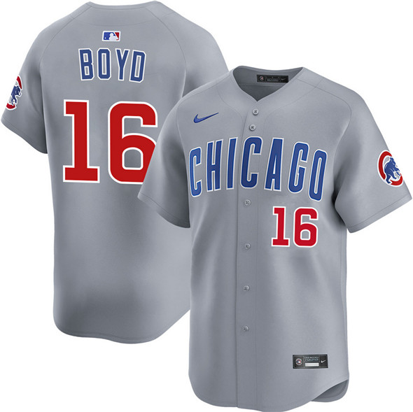 Men's Chicago Cubs #16 Matthew Boyd Grey Limited Stitched Baseball Jersey