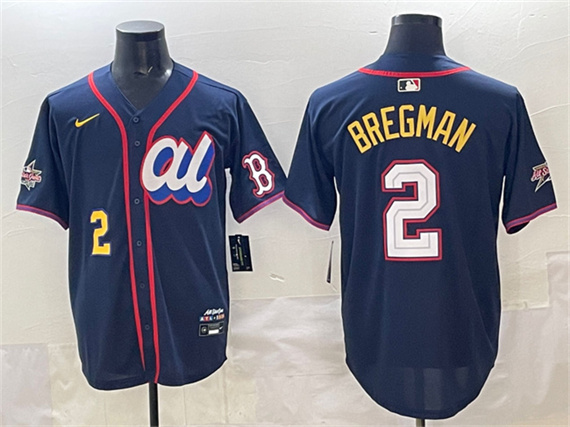 Men's American League #2 Alex Bregman Navy 2025 All-Star Edition Limited Stitched Baseball Jersey