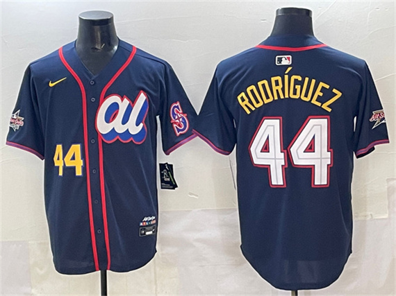 Men's American League #44 Julio Rodríguez Navy 2025 All-Star Edition Limited Stitched Baseball Jersey