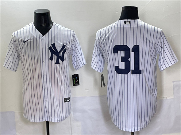 Men's New York Yankees #31 Ichiro Suzuki White Cool Base Limited Stitched Baseball Jersey