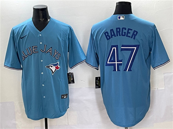 Men's Toronto Blue Jays #47 Addison Barger Blue Cool Base Stitched Baseball Jersey