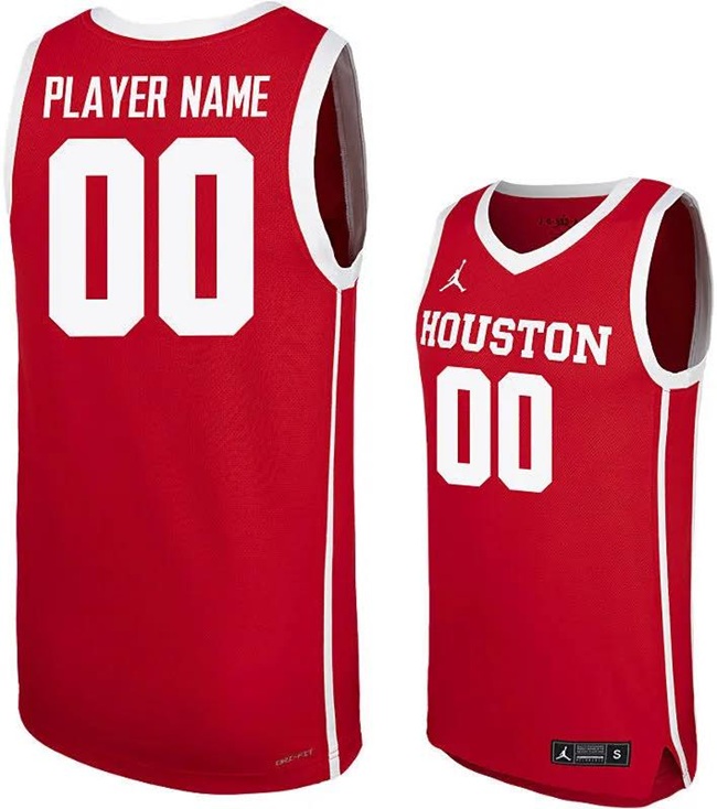 Men's Houston Cougars Active Player Custom Red Stitched Basketball Jersey