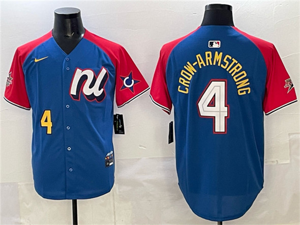 Men's National League #4 Pete Crow-Armstrong Blue Red Alternate 2025 All-Star Edition Limited Stitched Baseball Jersey
