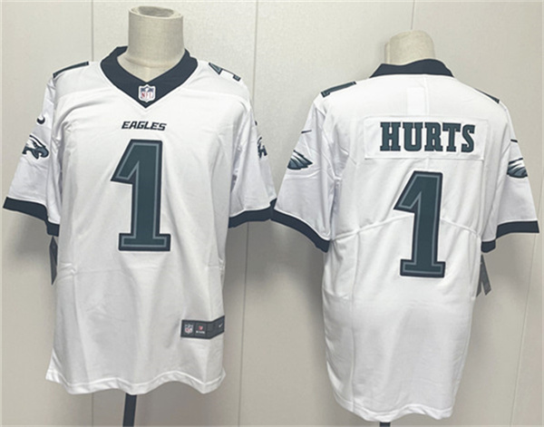 Men's Philadelphia Eagles #1 Jalen Hurts White 2024 New Vapor Untouchable Limited Football Stitched Jersey