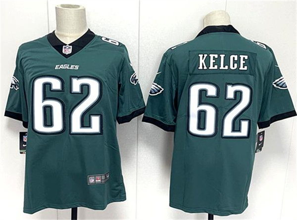 Men's Philadelphia Eagles #62 Jason Kelce Green 2024 New Vapor Untouchable Limited Football Stitched Jersey