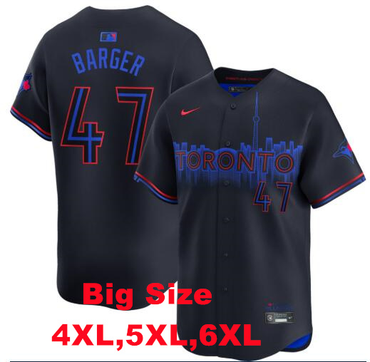 Big Size 4XL,5XL Men's Toronto Blue Jays #47 Addison Barger City Connect Limited Jersey Baseball Jersey
