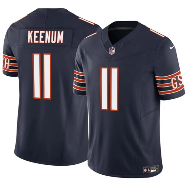 Men's Chicago Bears #11 Case Keenum Navy 2025 F.U.S.E. Vapor Untouchable Limited Football Stitched Jersey