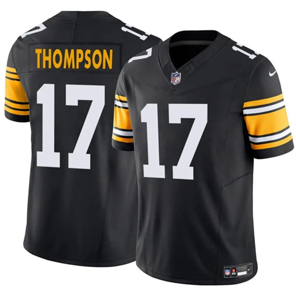 Men's Pittsburgh Steelers #17 Skylar Thompson Black 2025 F.U.S.E. Alternate Vapor Limited Football Stitched Jersey