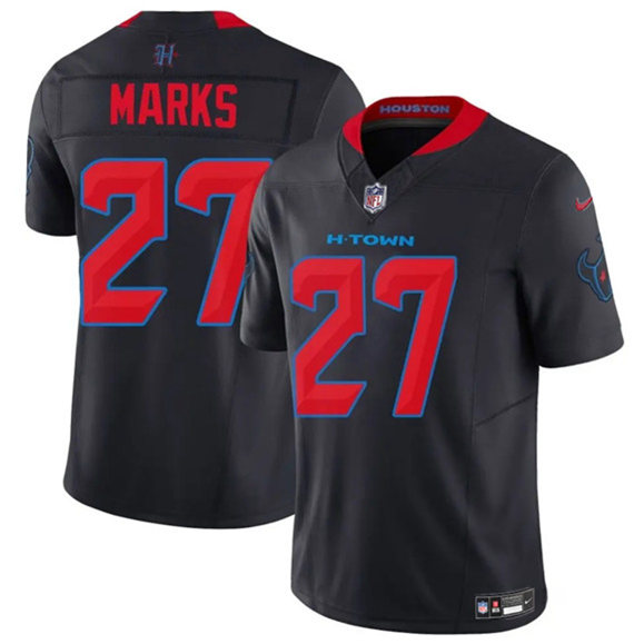 Men's Houston Texans #27 Woody Marks Navy 2nd Alternate 2025 F.U.S.E. Vapor Limited Football Stitched Jersey