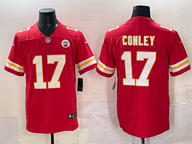Men’s Kansas City Chiefs #17 Chris Conley Red Vapor Untouchable Limited Football Stitched Jersey