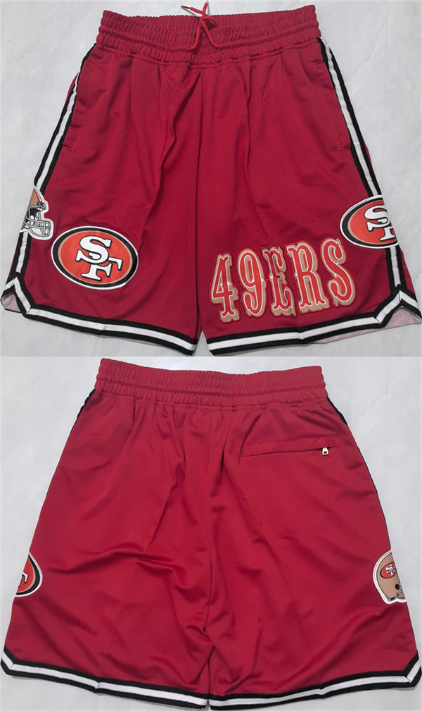 Men's San Francisco 49ers Red Shorts (Run Small)