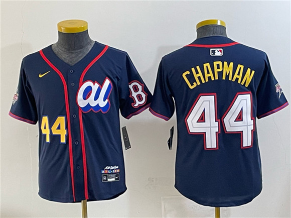 Youth American League #44 Aroldis Chapman Navy 2025 All-Star Edition Limited Stitched Baseball Jersey