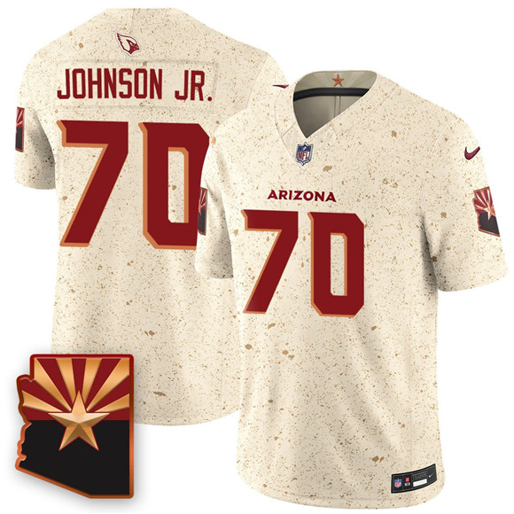 Men's Arizona Cardinals #70 Paris Johnson Jr. 2025 F.U.S.E. “Rivalries” Vapor Untouchable Limited Football Stitched Jersey