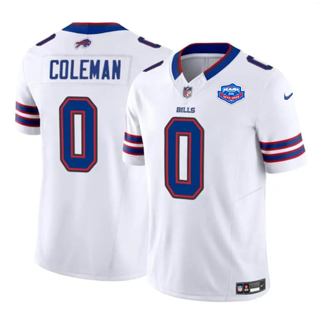 Men's Buffalo Bills #0 Keon Coleman White 2025 F.U.S.E. With Farewell Patch Vapor Untouchable Limited Football Stitched Jersey