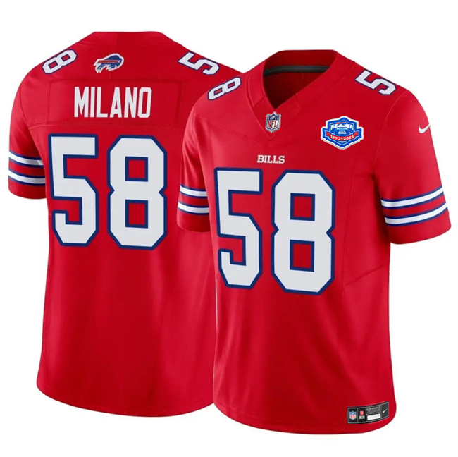 Men's Buffalo Bills #58 Matt Milano Red 2025 F.U.S.E. With Farewell Patch Vapor Untouchable Limited Football Stitched Jersey
