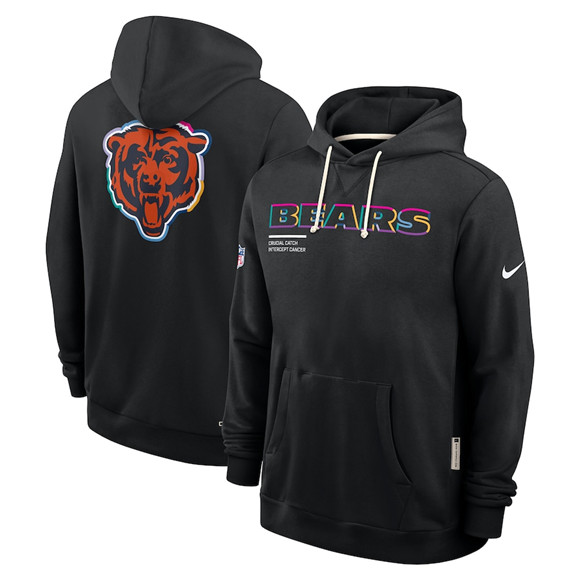 Men's Chicago Bears Black 2025 Crucial Catch Dri-FIT Hoodie