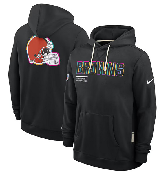 Men's Cleveland Browns Black 2025 Crucial Catch Dri-FIT Hoodie