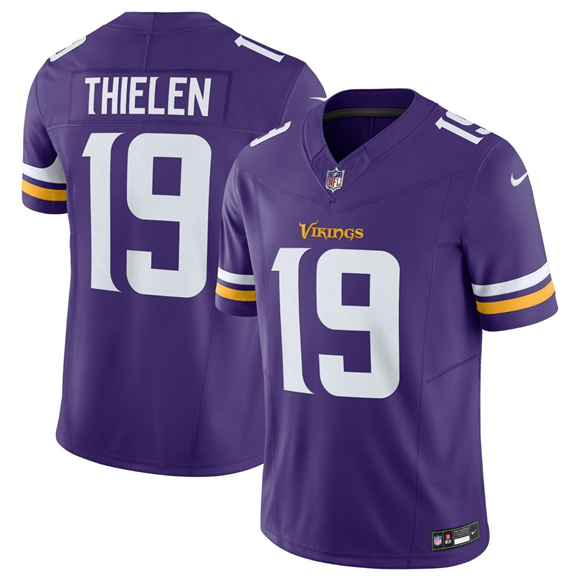 Men's Minnesota Vikings #19 Adam Thielen Purple 2024 F.U.S.E. Vapor Untouchable Limited Football Stitched Jersey