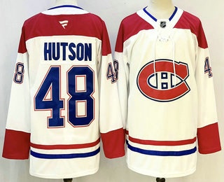 Men's Montreal Canadiens #48 Lane Hutson White Authentic Jersey