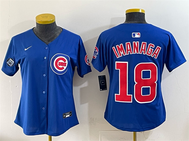 Women's Chicago Cubs #18 Shōta Imanaga Royal 'Ryne Sandberg Tribute' Vapor Limited V2 Stitched Baseball Jersey(Run Small)