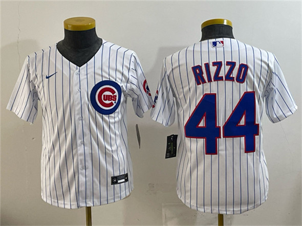 Women's Chicago Cubs #44 Anthony Rizzo White Stitched Baseball Jersey