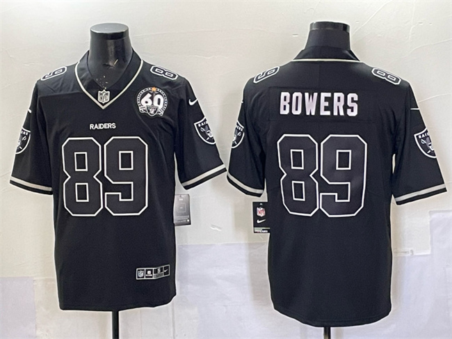 Men's Las Vegas Raiders #89 Brock Bowers Black Shadow Vapor Limited Stitched Jersey