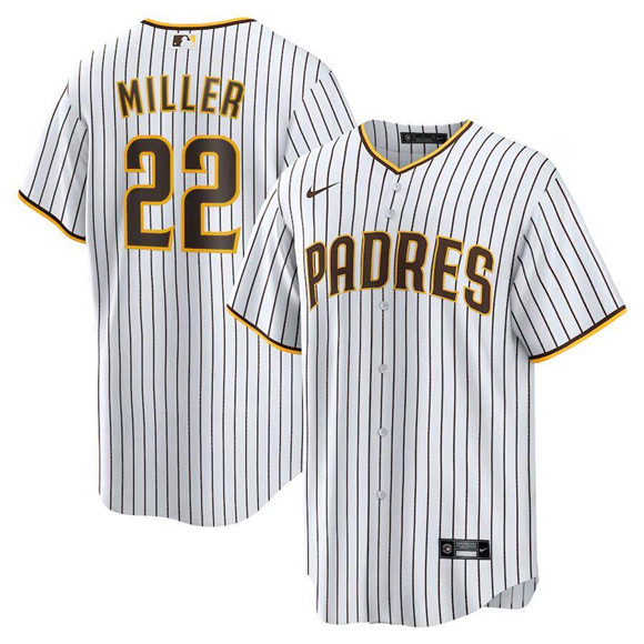 Men's San Diego Padres #22 Mason Miller White Cool Base Stitched Baseball Jersey