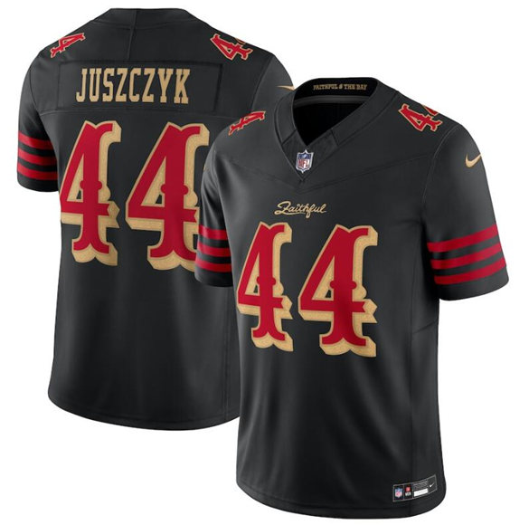 Men's San Francisco 49ers #44 Kyle Juszczyk Black 2025 F.U.S.E. “Rivalries” Vapor Limited Football Stitched Jersey