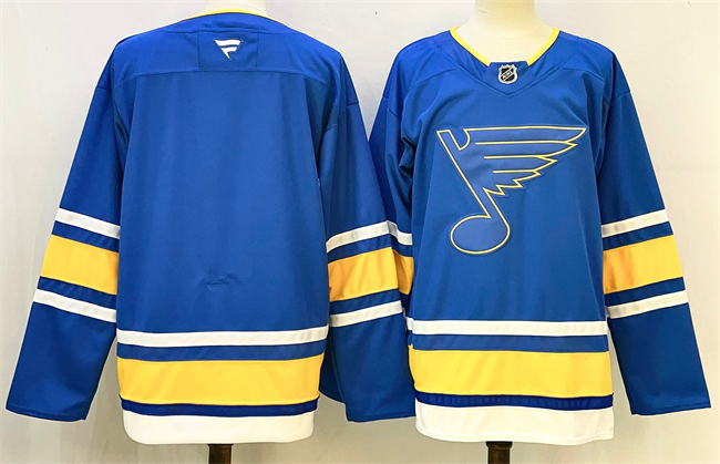 Men's St. Louis Blues Blank Blue 2025 Stitched Hockey Jersey