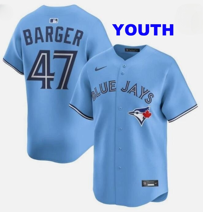 Youth Toronto Blue Jays #47 Addison Barger Light Blue Cool Base Stitched Jersey