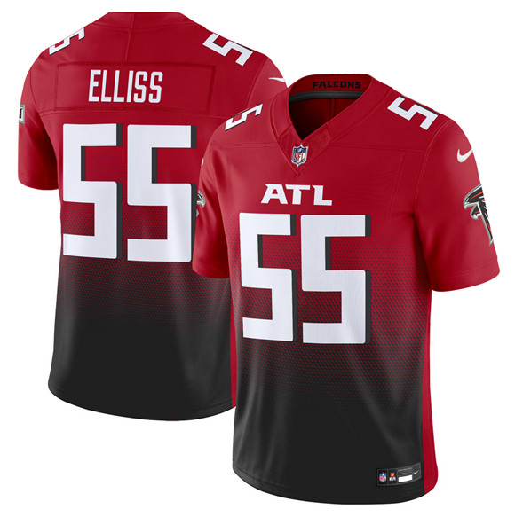 Men's Atlanta Falcons #55 Kaden Elliss Red Black 2025 F.U.S.E Vapor Untouchable Limited Football Stitched Jersey