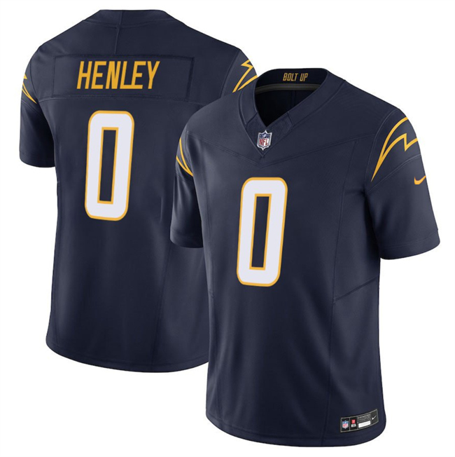 Men's Los Angeles Chargers #0 Daiyan Henley Navy 2025 F.U.S.E Vapor Limited Stitched Football Jersey