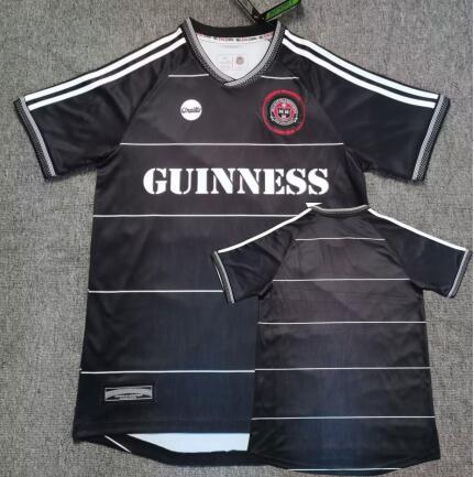 Men's Bohemian FC 2025-26 Black Blank Away shirts Soccer Jerseys